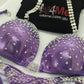 COMPETITION BIKINIS IN PURPLE FABRICS