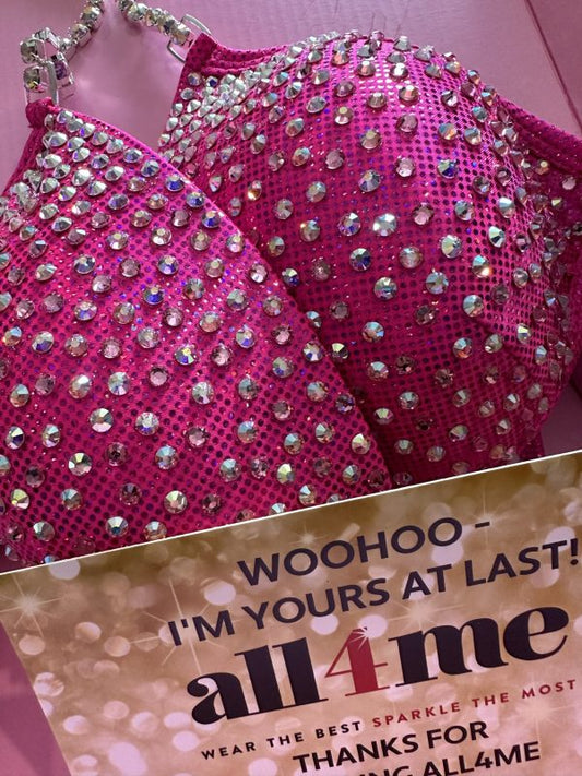 COMPETITION BIKINIS IN PINK FABRICS