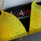 COMPETITION BIKINIS IN YELLOW FABRICS