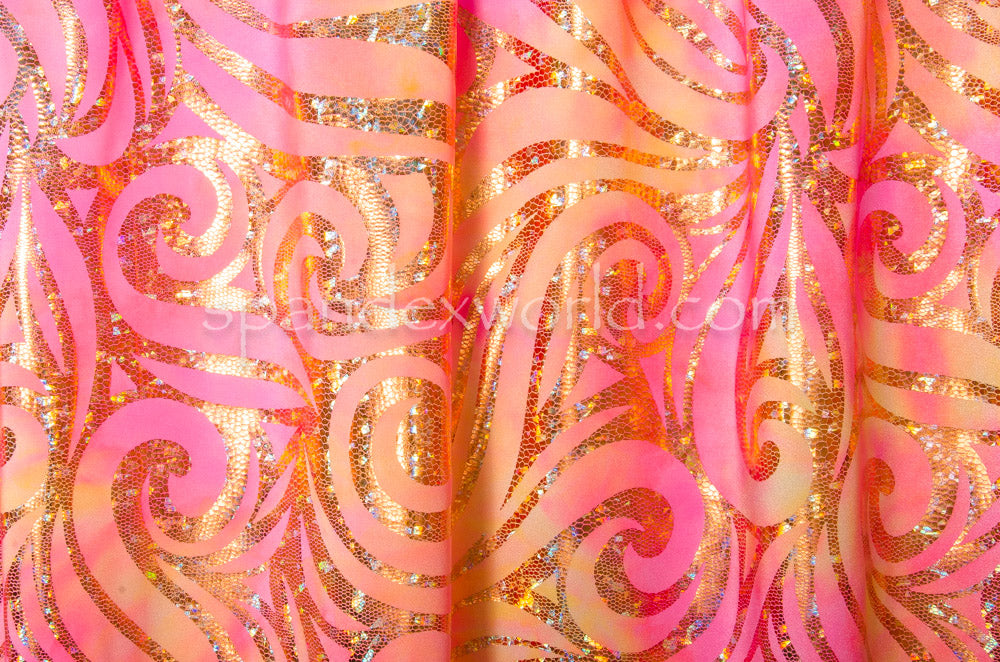 Roman Swirl Coral/Gold