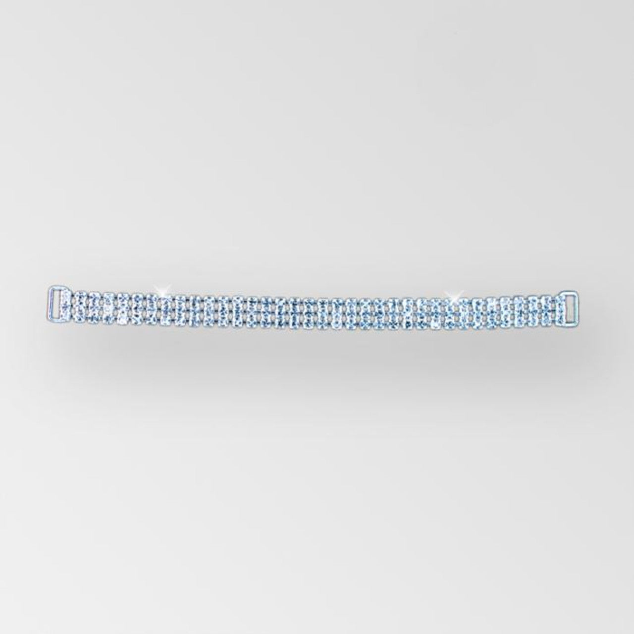 3 Row Silver Crystal
