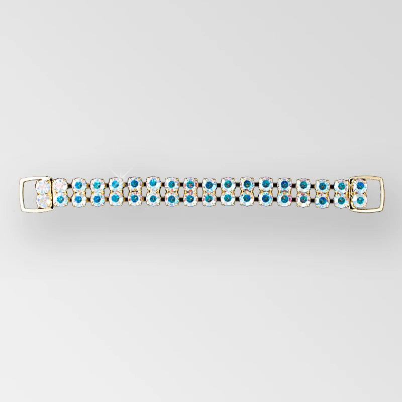 10. GOLD/ AB CRYSTAL 6.5"/2 row/SS29