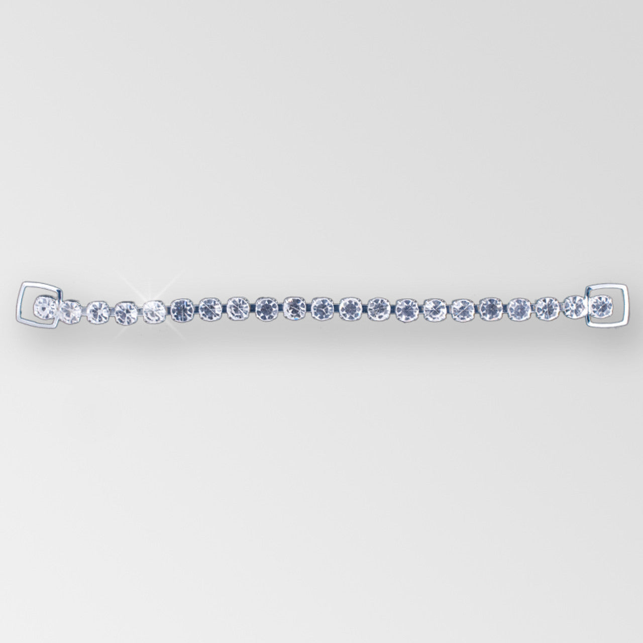 Single Row Silver Crystal