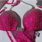 COMPETITION BIKINIS IN PINK FABRICS