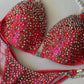 COMPETITION BIKINIS IN CORAL/ORANGE/COPPER FABRICS