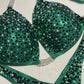 COMPETITION BIKINIS IN GREEN FABRICS