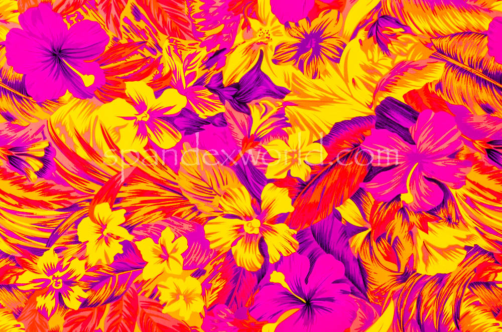 Coral/Purple Floral / #14931