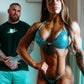 COMPETITION BIKINIS IN BLUE FABRICS