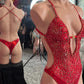 RED LACE ONEPIECE