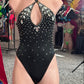 BLACK CROC PRINT ONEPIECE