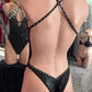 BLACK CROC PRINT ONEPIECE