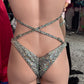 SILVER/BLACK DRAGONSKIN FIGURE SUIT