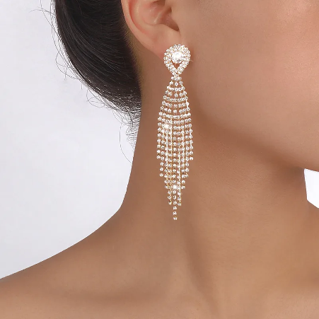 LEIA EARRINGS (Gold/Crystal)