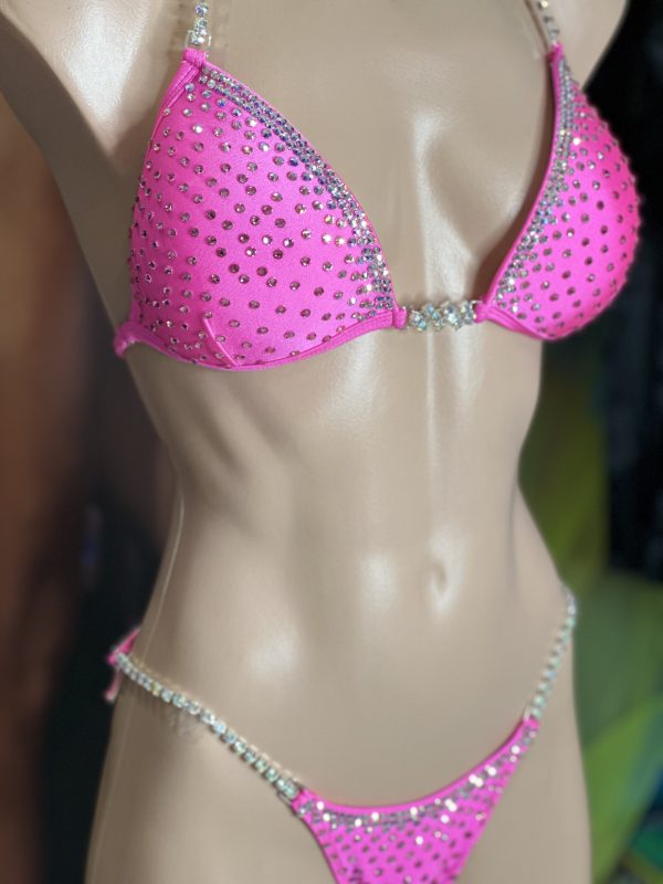 COMPETITION BIKINIS IN PINK FABRICS