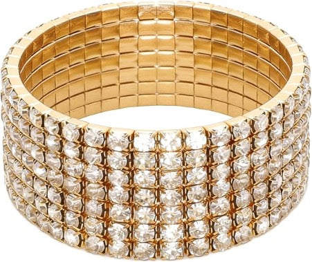 GOLD CRYSTAL STRETCH BRACELET