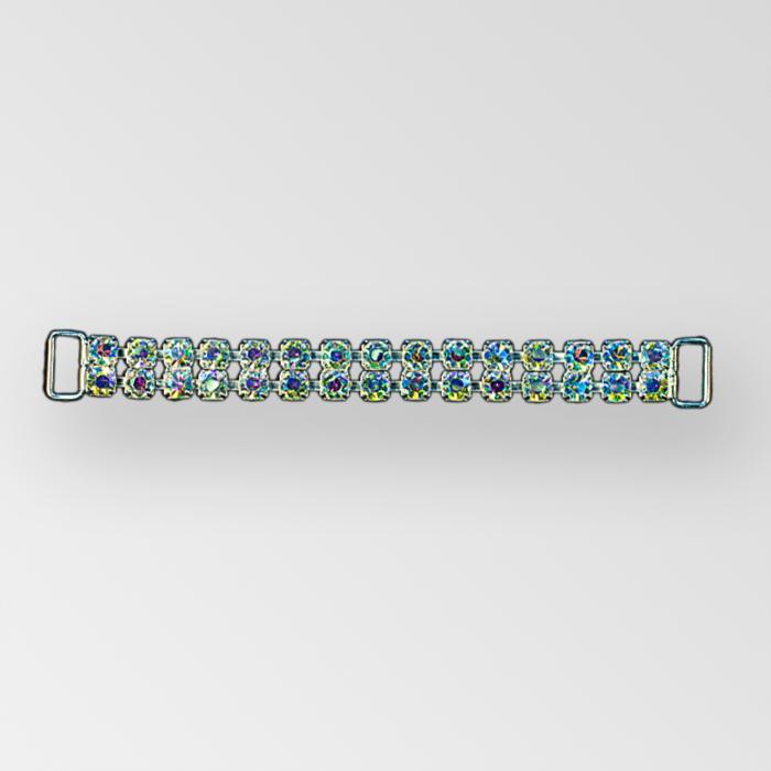 8. SILVER/AB CRYSTAL - 6.5"/2 row/SS29