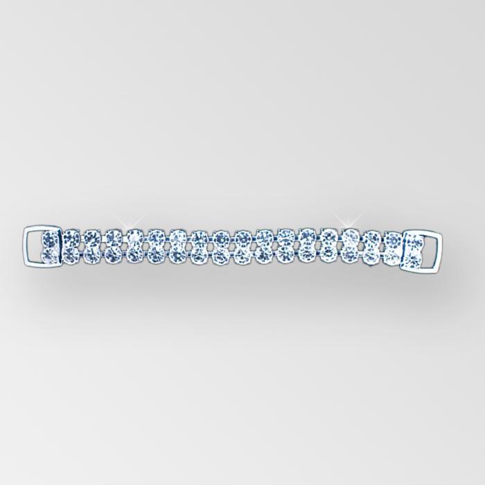 7. SILVER/CRYSTAL - 6.5"/2 row/SS29