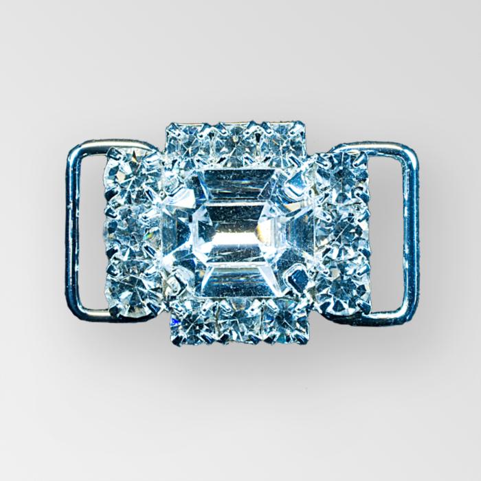 Silver/Crystal 1"