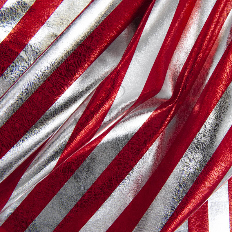 Silver & Red Stripe