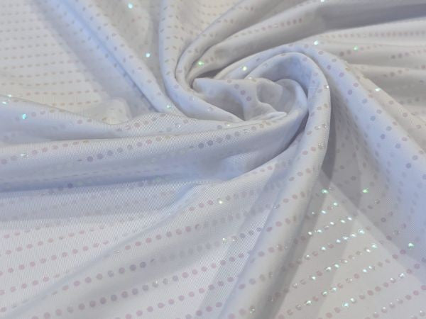 SWIMSUIT MODEL ONEPIECE  IN WHITE/SILVER FABRICS