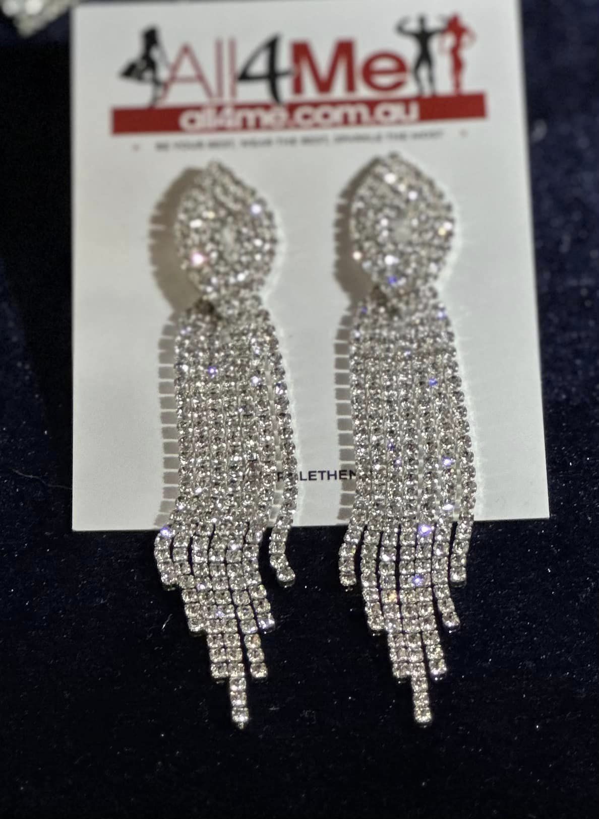 EMMA EARRINGS (Silver/Crystal)